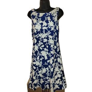 Tommy Bahama womens small Mini Sleeveless Blue And White Floral